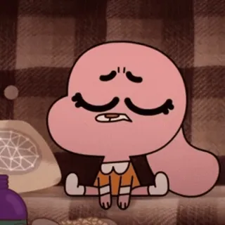 😎 1f33e450 Anais Watterson The Amazing World of Gumball kartun, karakter, lucu, imut, kelinci whatsapp sticker