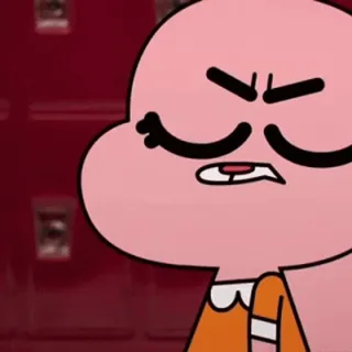 🫢 b15711b8 Anais Watterson The Amazing World of Gumball kartun, animasi, marah, frustrasi, kelinci, merah muda whatsapp sticker