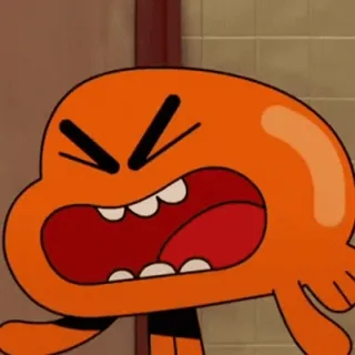 🫣 1800b895 Darwin Watterson The Amazing World of Gumball kartun, animasi, Darwin, Gumball, ikan, marah, berteriak whatsapp sticker