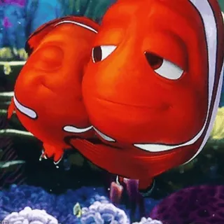 💞 6c8e78ee Nemo Finding Nemo рыба, мультфильм, анимированный, океан, море telegram sticker