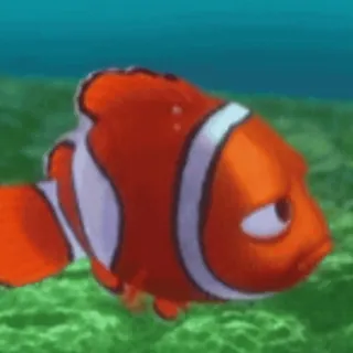 😠 987dfa06 Nemo Finding Nemo рыба, рыба-клоун, океан, море, мультфильм telegram sticker