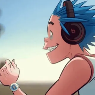 🏃‍♂️ 7a453701 2-D Gorillaz Hoạt hình, Âm nhạc, Nhân vật, Ban nhạc, Gorillaz, 2-D telegram sticker