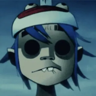 😐 8d8605bb 2-D Gorillaz hoạt hình, ban nhạc ảo, ca sĩ, 2D, Gorillaz, nhân vật telegram sticker
