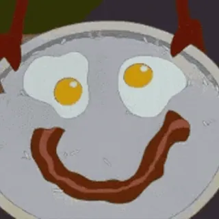 🤓 7e6f265a อาหารเช้า, ไข่, เบคอน, ยิ้ม, อาหาร, ตลก whatsapp sticker