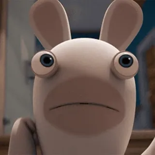 😤 7b32b24b Rabbid, lucu, binatang, kartun, kelinci telegram sticker