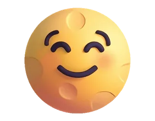 🌝 311a8f17 emoji, mond, lächeln, glücklich, gesicht telegram sticker