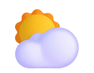 ⛅ d49b29d6 Sonne, Wolke, Wetter, sonnig, teilweise bewölkt, Himmel, Tag telegram sticker