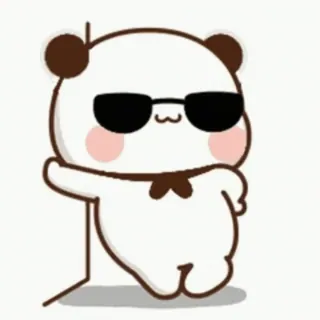 😎 a60c6b24 beruang, kacamata hitam, imut, kartun, binatang, stiker whatsapp sticker