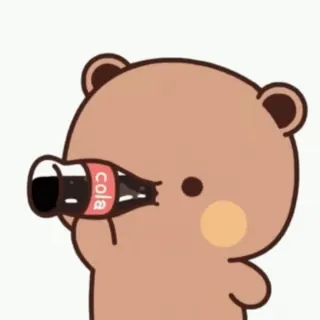 🍺 a6a89055 Cola beruang, minum, cola, minuman ringan, kartun, lucu whatsapp sticker