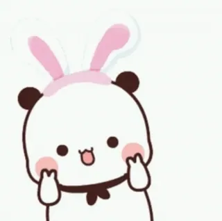 ☺️ b748f313 Panda, Kelinci, Lucu, Binatang, Kartun, Kawaii, Beruang whatsapp sticker