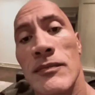 🤨 a38eb73e Dwayne Johnson The Rock, ator, celebridade, pessoa, retrato telegram sticker