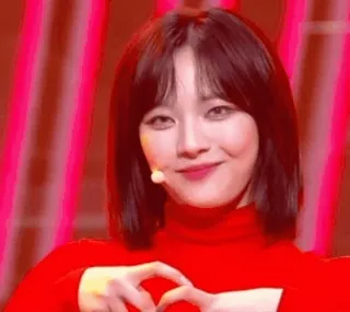 ❤️ ab54180b femme, coeur, amour, kpop, sourire, mignon, fille, asiatique telegram sticker