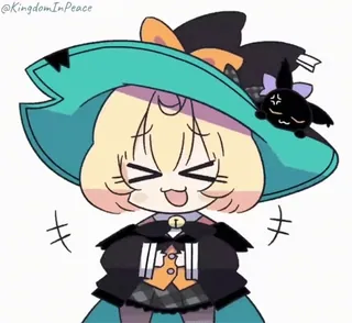 🤣 9aae0dd2 KingdomInPeace anime, wiedźma, słodkie, kreskówka telegram sticker