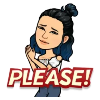🥺 47f38918 PLEASE! 애원, 간청, 요청, 부탁, 만화, 이모티콘, 비트모지 telegram sticker