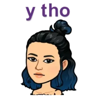 😒 50a6fd4d y tho 밈, 질문, 웃긴, 비트모지, 표정, 왜 telegram sticker