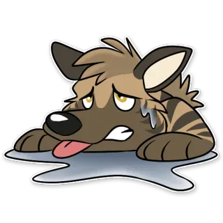 🍜 520d1ebb หมา, การ์ตูน, เหนื่อย, สัตว์, เหงื่อ whatsapp sticker