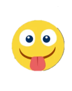 😝 1900d41a emoji, smiley face, tongue, goofy, funny telegram sticker