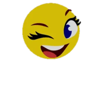 😏 5ffcc1fd emoji, winking, smiley face, cartoon, yellow, happy, friendly telegram sticker