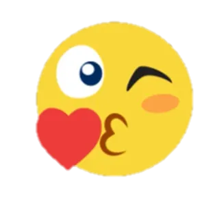 😘 7495791b emoji, kiss, heart, love, affection, emoticon, winking telegram sticker