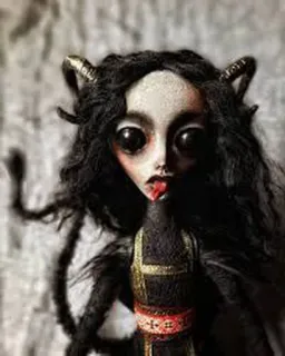 😈 9857026f Puppe, gruselig, Monster, Gothic, Dämon, Hörner whatsapp sticker