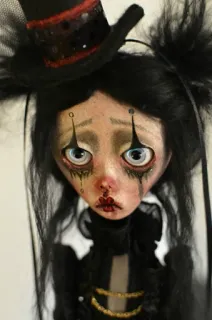 🤡 d2e09623 Puppe, traurig, gruselig, Clown, Kunst, Zylinder whatsapp sticker