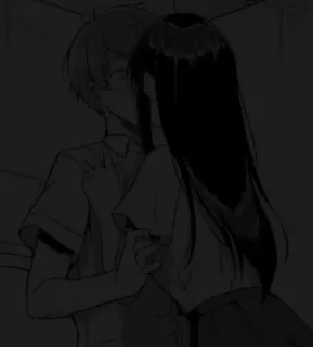 💔 052a48e0 อนิเมะ, คู่รัก, จูบ, โรแมนติก, ความรัก, ศิลปะ telegram sticker