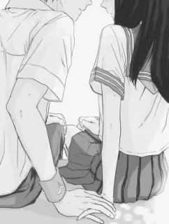 💚 48ecb7e7 อนิเมะ, คู่รัก, ความรัก, โรแมนติก, โรงเรียน telegram sticker