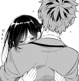 ❤️ 4e4a994a かぁぁ อนิเมะ, คู่รัก, กอด, ความรัก, โรแมนติก, มังงะ telegram sticker