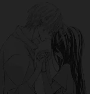 💟 b1480d4e อนิเมะ, คู่รัก, โรแมนติก, ภาพวาด, ความรัก telegram sticker