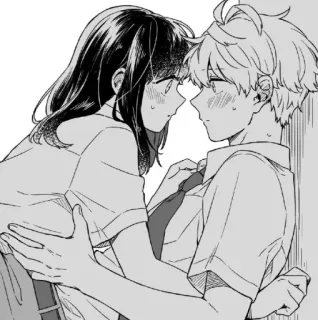 💋 edb80af6 มังงะ, อนิเมะ, โรแมนติก, ยาโออิ, ความรัก, คู่รัก, ขาวดำ telegram sticker