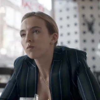 🌙 54dd7752 Villanelle Killing Eve сериал, Джоди Комер, Вилланель, персонаж, мода telegram sticker