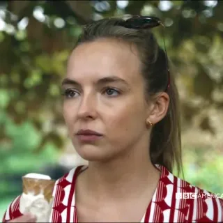 🌙 a48c4650 Villanelle Killing Eve Вилланель, Убивая Еву, Джоди Комер, мороженое, BBC America telegram sticker