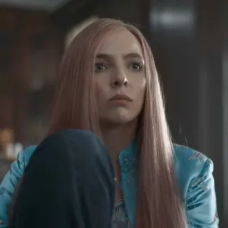 🌙 b2095b85 Villanelle Killing Eve Вилланель, Killing Eve, розовые волосы, Джоди Комер telegram sticker