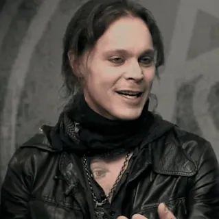 👍 0789e32c Ville Valo musician, singer, goth, rock, HIM telegram sticker