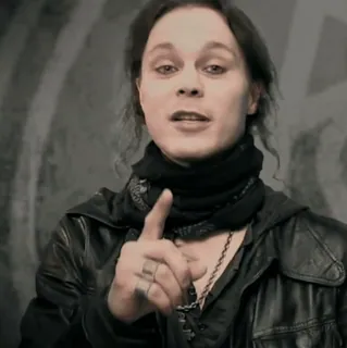 🤫 6de6125b Ville Valo singer, musician, band, gothic, HIM, Ville Valo telegram sticker