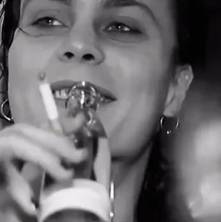 😊 ffd1bc13 smoking, drinking, black and white, cigarette, beer telegram sticker