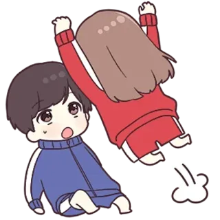 ❤ d9020404 애니메이션, 만화, 귀여운, 치비, 학생, 학교 telegram sticker