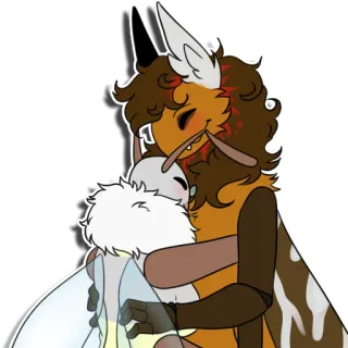 😘 15da5e30 蛾, ハグ, かわいい, 動物, 昆虫, 友情 telegram sticker