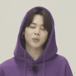 🎈 636ed625 Jimin Jimin, 韩流, BTS, 偶像, 歌手, 紫色卫衣 telegram sticker