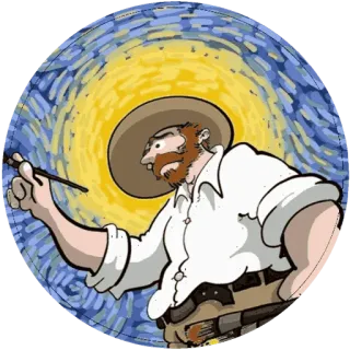 🌾 c9ffc35b pelukis, seniman, lukisan, Van Gogh, seni telegram sticker