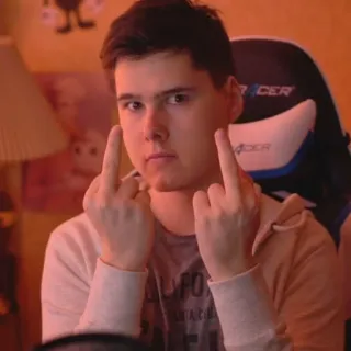 🖕 41df7871 中指, 冒犯, 手势, 粗鲁, 挑衅 telegram sticker