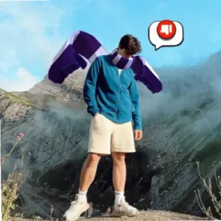 👎 236cc12d 低評価, 嫌い, 男性, 山, アウトドア, 空 telegram sticker