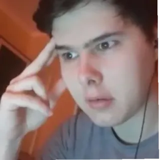 🤔 33ea9291 男性, 人, ポートレート, 思考, 表情 telegram sticker