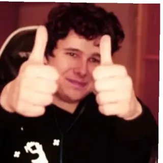 👍 4d66d92c 人, いいね, ポジティブ, ジェスチャー, 男性, 笑顔 telegram sticker