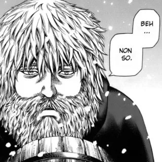 ⚔ 43baf2f3 BEH ... NON SO. 漫画, 雪, 胡子, 疲惫, 水桶 whatsapp sticker