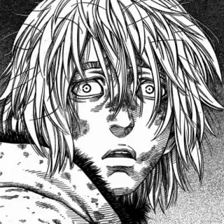 ⚔ 6ec1e2b0 Thorfinn Vinland Saga 动漫, 漫画, 悲伤, 角色, 冰海战记, 托尔芬 whatsapp sticker