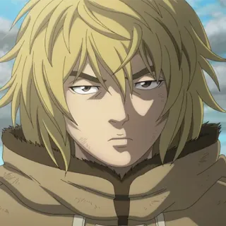 🏹 1e6eb986 Thorfinn Vinland Saga Anime, Manga, Pejuang, Viking, Serius, Pirang telegram sticker
