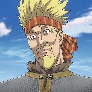 🛡 25ef5088 Thors Vinland Saga anime, viking, pejuang, pirang, bekas luka telegram sticker