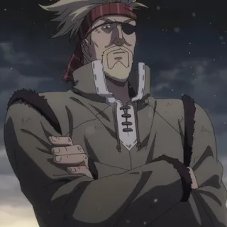 ⚔️ dea86ff8 Thors Vinland Saga Anime, Viking, Pejuang, Pria, Serius telegram sticker