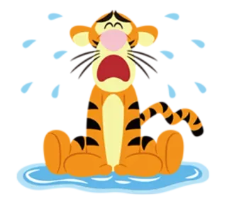 😥 414f3b54 Tigger 티거, 위니 더 푸, 디즈니, 만화, 동물 telegram sticker
